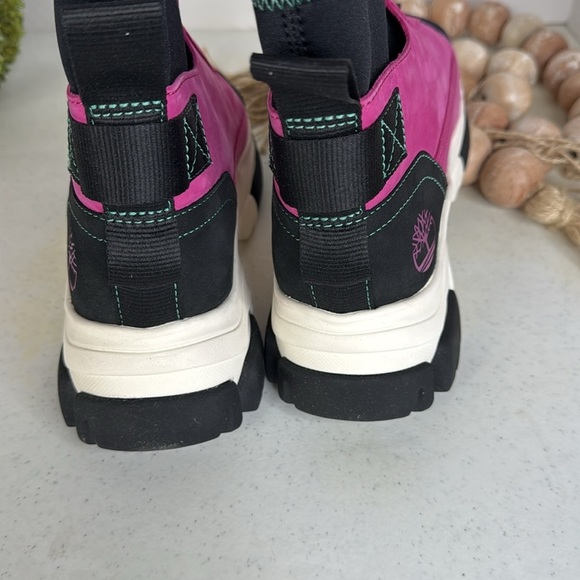 Timberland Adley Way Peep Toe Boot Sandals 'Very Berry' Sz 7 - Picture 9 of 13